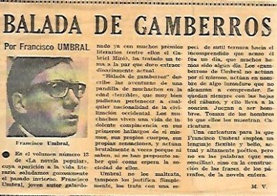 Su primera reseña. Diario El Alcázar de Madrid, 1965.